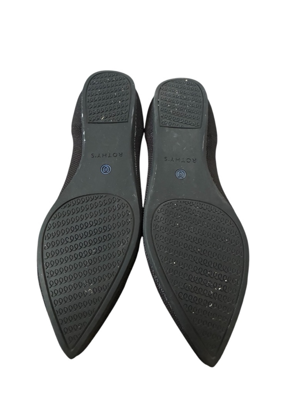 Rothys The Point Black Knit Pointed Toe Flats Womens Slip On Ballet Size 8.5 - Picture 3 of 5